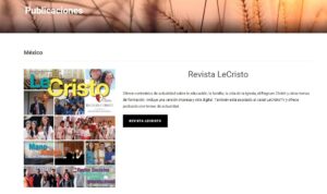 También en la sección de publicaciones se pueden ver y descargar algunas revistas elaboradas por el Movimiento Regnum Christi.