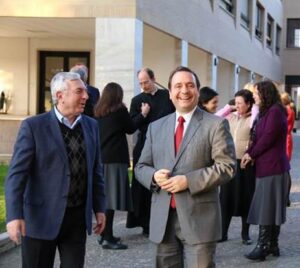 Mario Olivieri durante un momento de convivencia en las reuniones de los gobiernos generales con la comisión de miembros de 1º y 2º grado del Regnum Christi que se llevó a cabo en Roma en marzo de 2014.