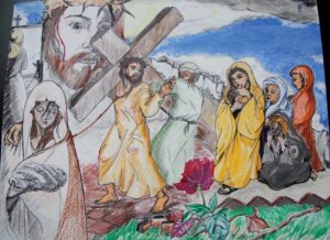 Via Crucis realizado por algunos religiosos legionarios