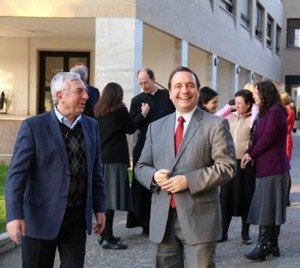 Mario Olivieri durante un momento de convivencia en las reuniones de los gobiernos generales con la comisión de miembros de 1º y 2º grado del Regnum Christi que se llevó a cabo en Roma en marzo de 2014.